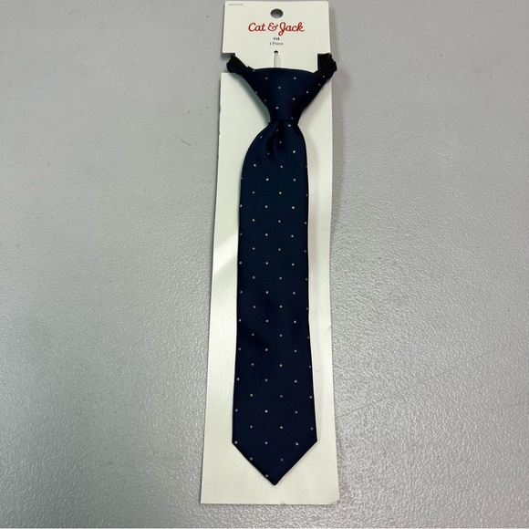 Cat & Jack Boys Blue Polka Dot Tie Size S/M - Picture 2 of 9